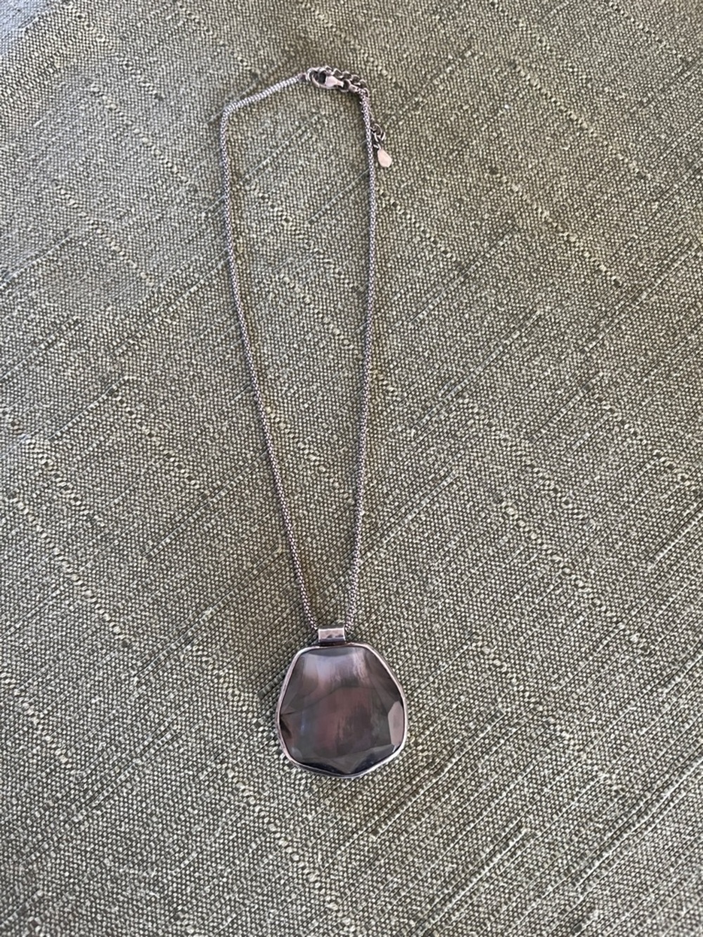 Silpada Green-Teal Stone Pendant Necklace - Picture 2 of 5